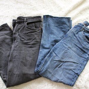 H&M &Denim Jeans Loose Straight Fit High Waist Women's Size 8